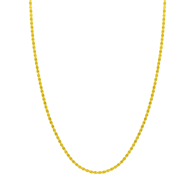 Chain necklace for women-14K Yellow Gold 2.70mm Valentino Chain Necklace