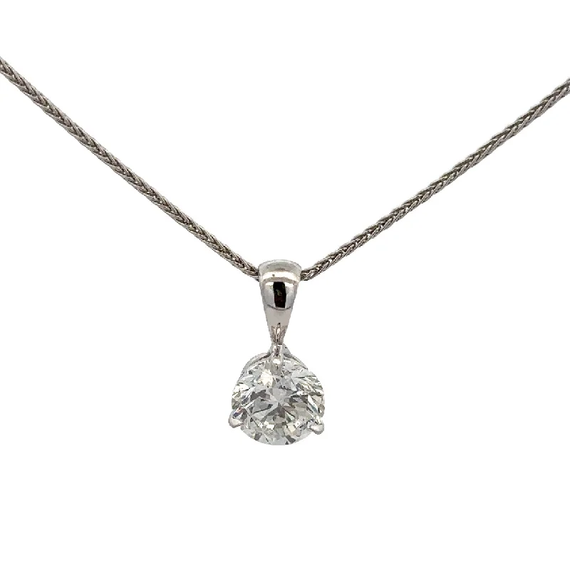 Birthday necklace for women-2.01 ct. Round Brilliant Cut Diamond Solitaire Pendant