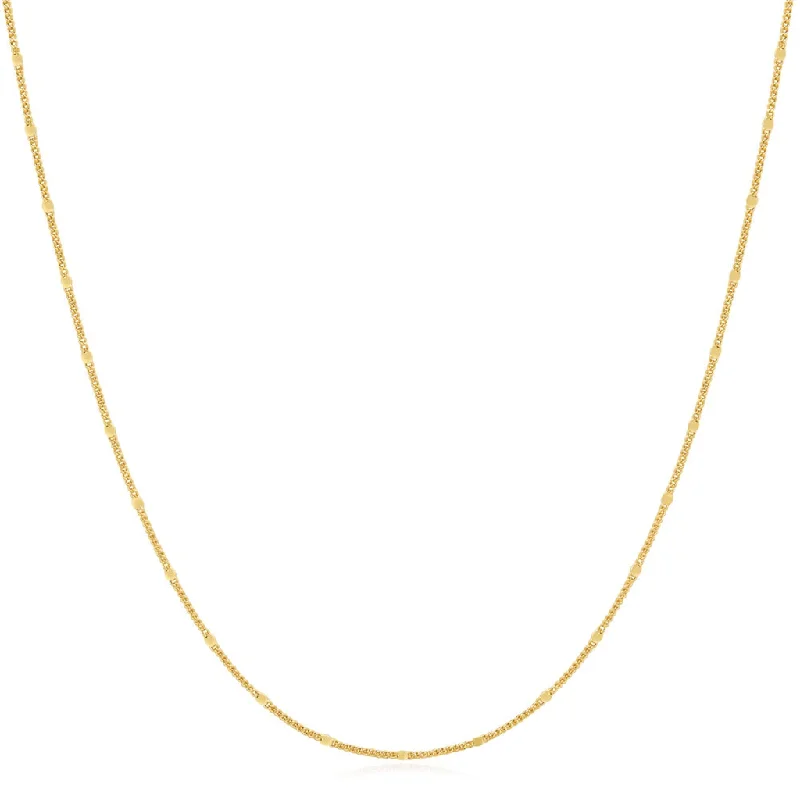 Unique necklace for women-Sterling Silver & 14K Yellow Gold Plated Spheres Station Chain Necklace by Ania Haie