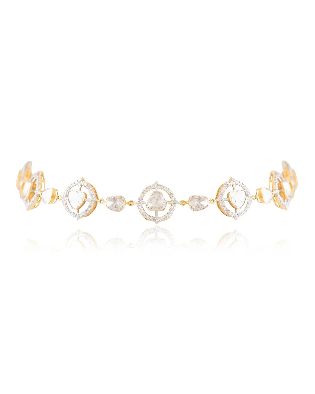 Vintage engagement rings for women-Preksha Polki And Diamond Choker