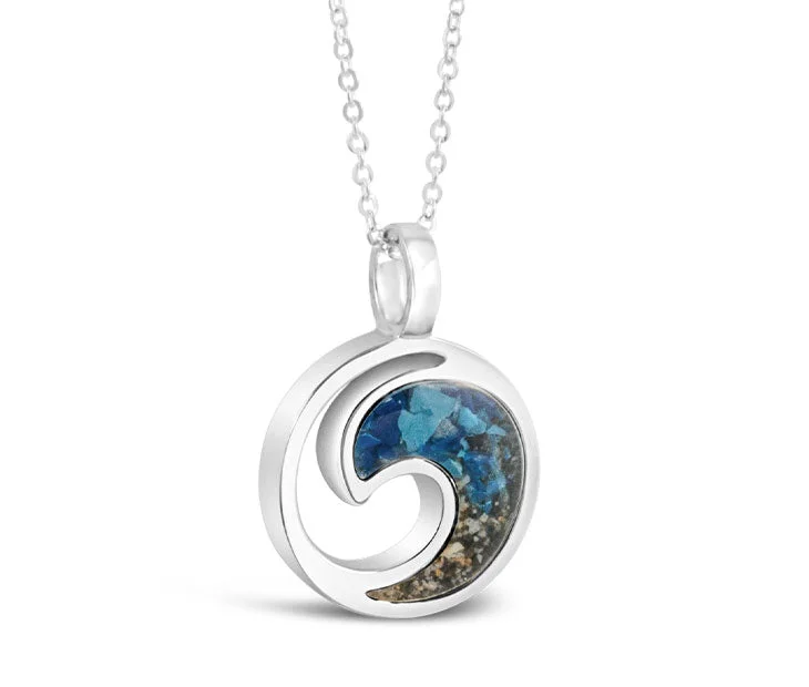 Sapphire necklace for women-4ocean x Dune Wave Necklace in Bali Blue