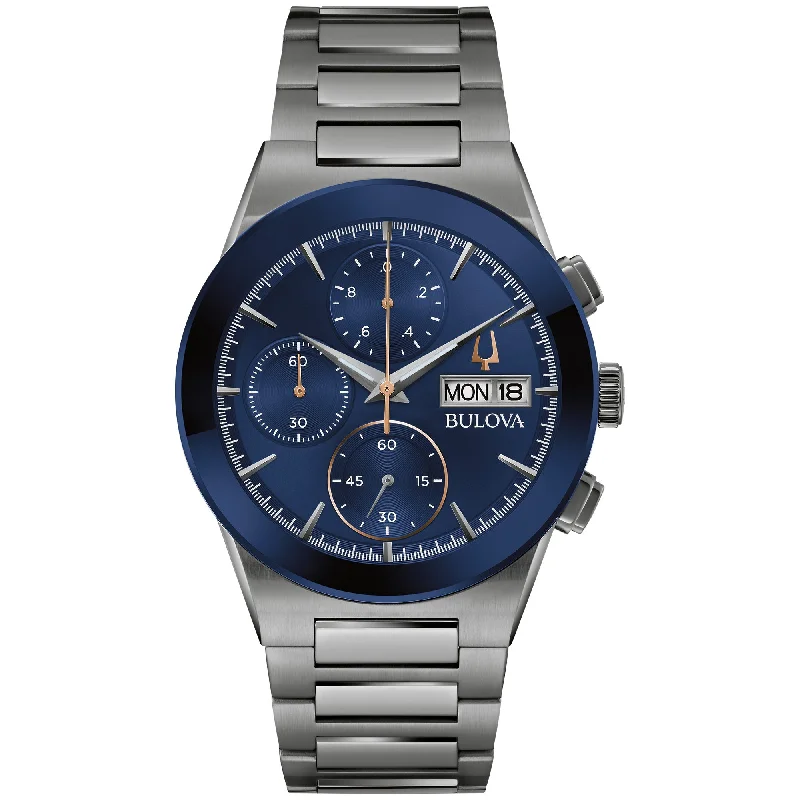 Digital wristwatches-Bulova Modern Modern Mens Watch Stainless Steel