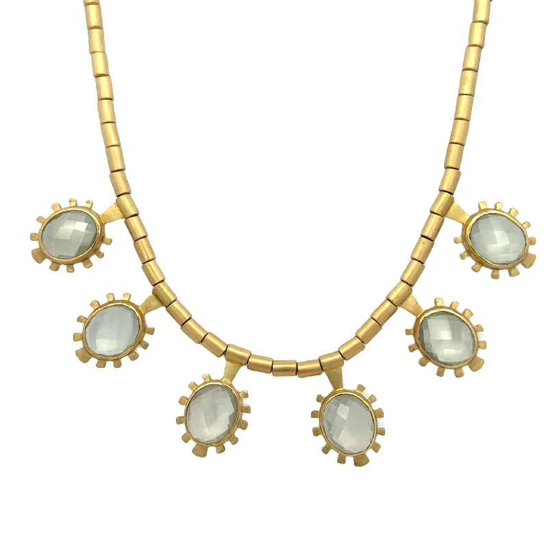 Simple gold necklace for women-Orthoclase Necklace in 18k Yellow Gold