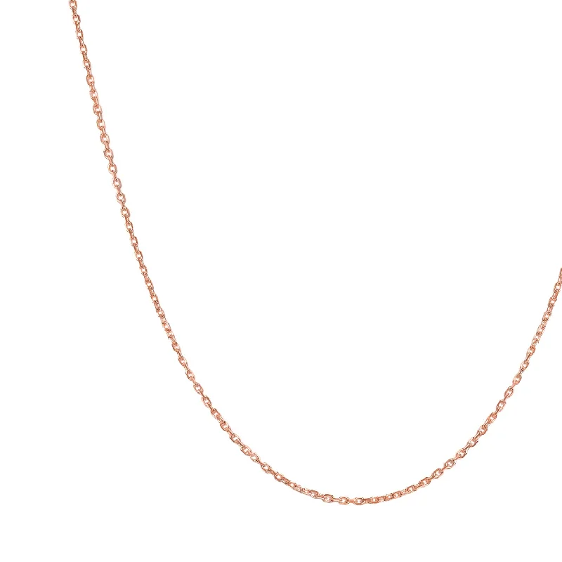 Vintage pearl necklace for women-Silken Rolo Necklace | Solid 14k Rosegold