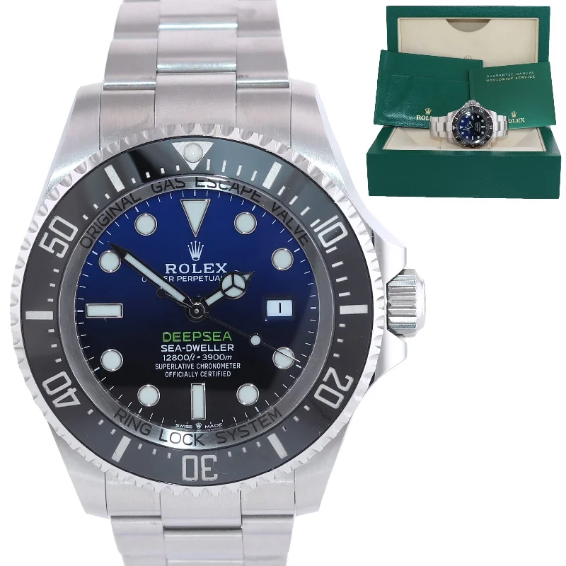 Wristwatches for outdoor activities-2022 MINT Rolex Dweller Deepsea James Cameron Blue Black 126660 44mm Watch Box