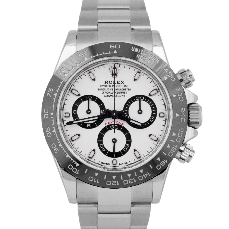 Men's luxury wristwatches-MINT PAPERS Rolex Daytona Cosmograph 40mm Stainless PANDA Watch 116500 LN BOX