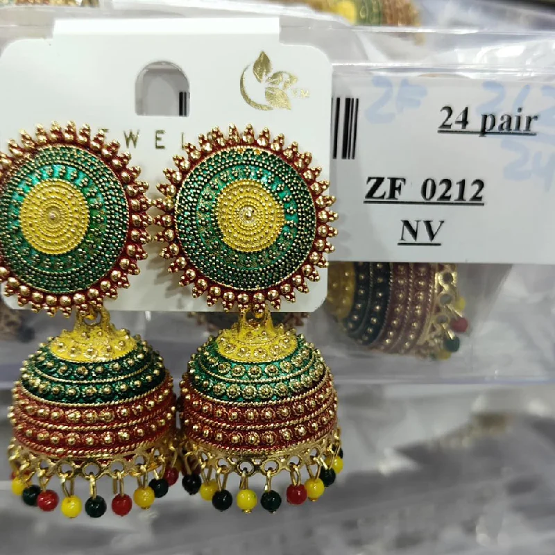 Drop earrings for women-VM Imitation Gold Plated Pearls Jhumki Earrings