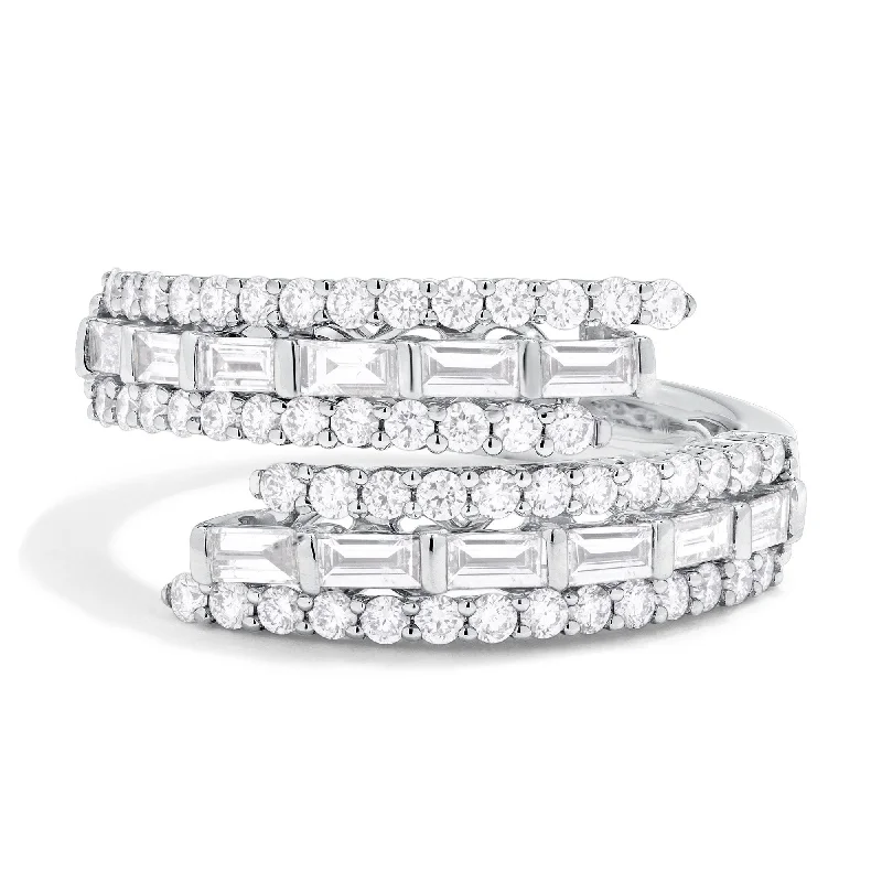 Round diamond engagement rings for women-Robert Irwin Couture Duchess Swirl Diamond Band