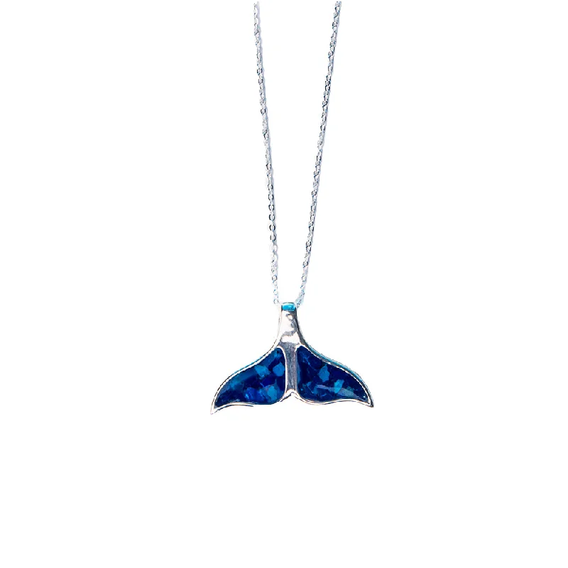 Simple pendant necklace for women-4ocean x Dune Whale Tail Necklace