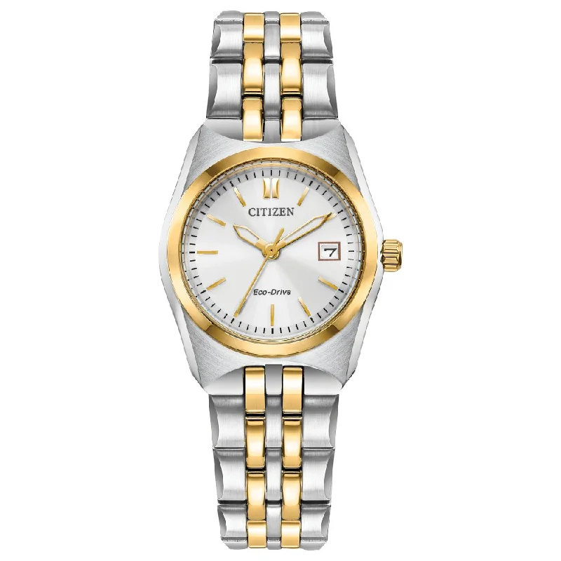 Casual wristwatches for men-CITIZEN Eco-Drive Dress/Classic Eco Corso Ladies Stainless Steel