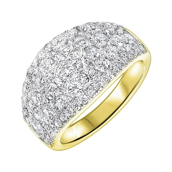 Modern engagement rings for women-2 1/4 Ctw Diamond Fashion Ring in 14 Karat Yellow Gold