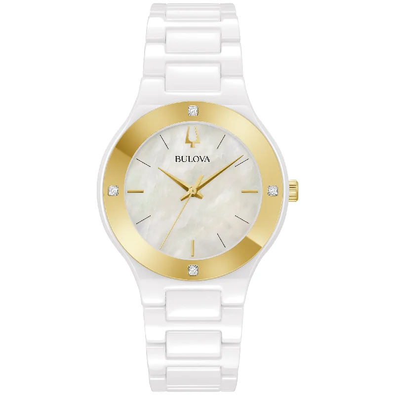 Dive wristwatches-Bulova Modern Modern Ladies Watch Ceramic & Stainless Steel