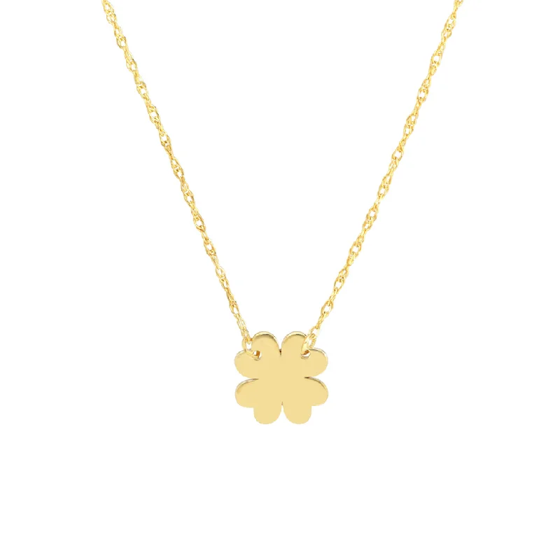 Birthday gift necklace for women-14K Yellow Gold Adjustable Clover Necklace by Midas Chain