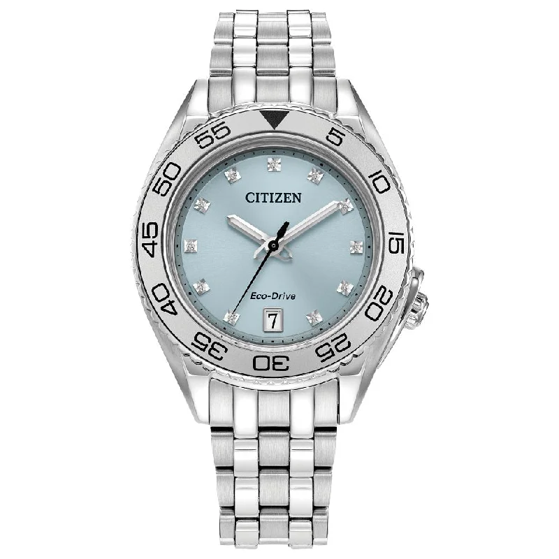 Casual watches for everyday use-CITIZEN Eco-Drive Sport Luxury Carson Ladies Stainless Steel