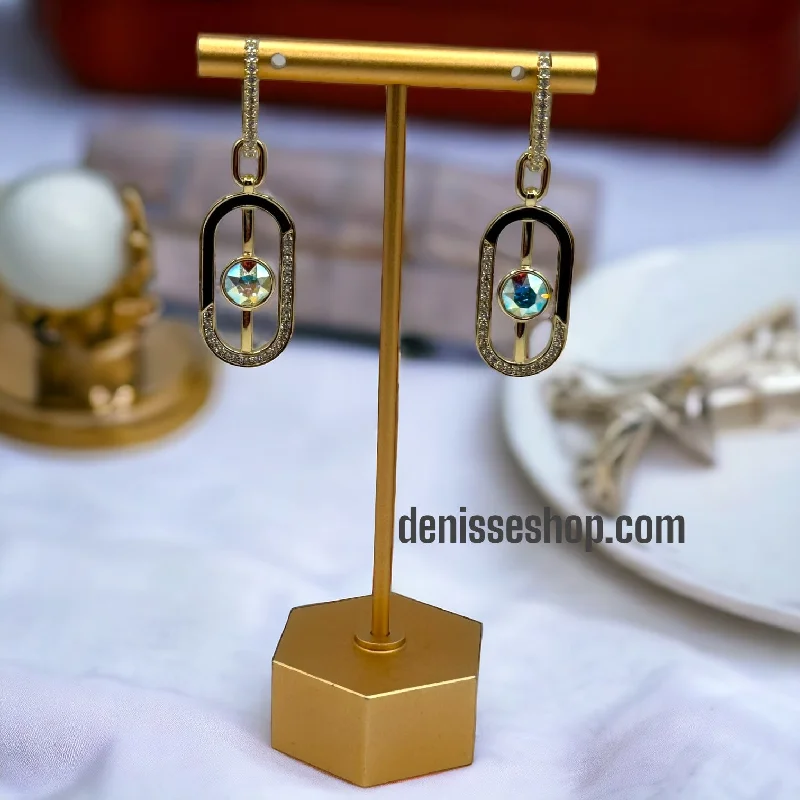 Colored gemstone earrings for women-14k Gold Earrings E239