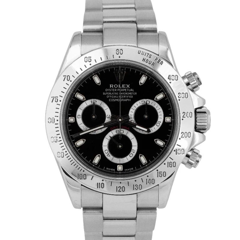 High-end wristwatches-Rolex Daytona Cosmograph BLACK 40mm Stainless Steel Oyster 116520 Watch