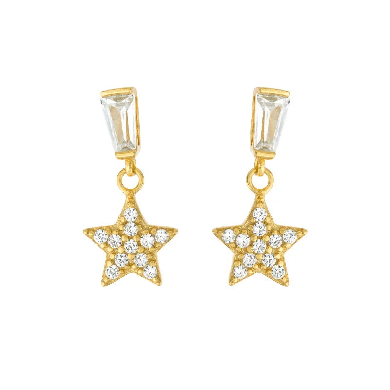 Big earrings for women-Star Drop Earrings