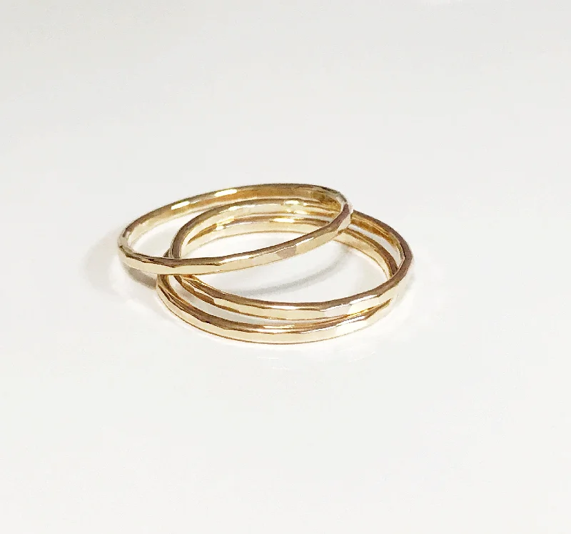 Custom ring for women-Clara rings set - 3 pieces  (R118)