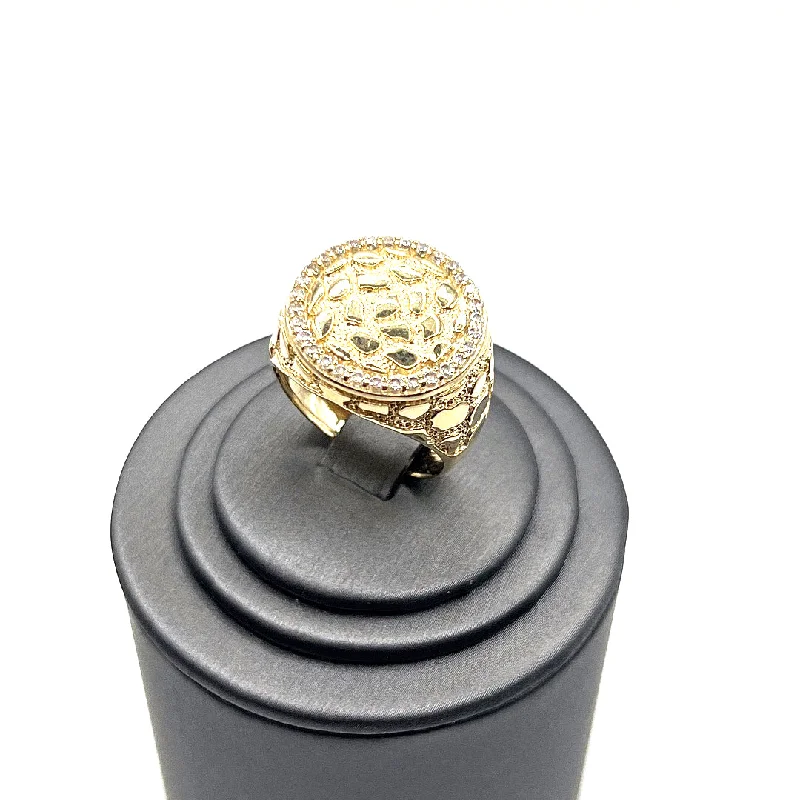 Retro ring for women-10KT NUGGET RING