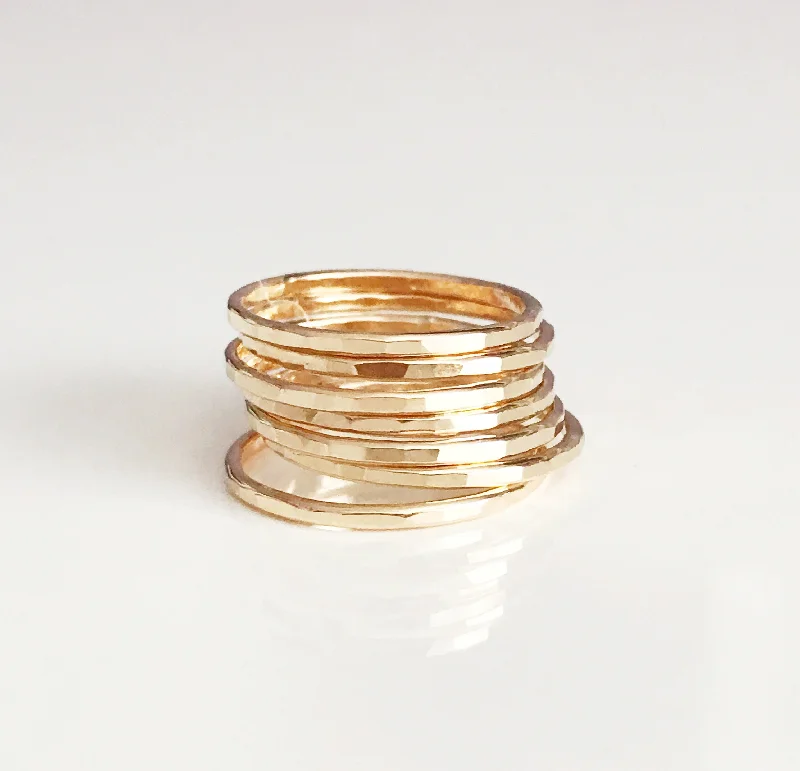 Vintage ring for women-Clara rings set  - 7 rings set (R122)