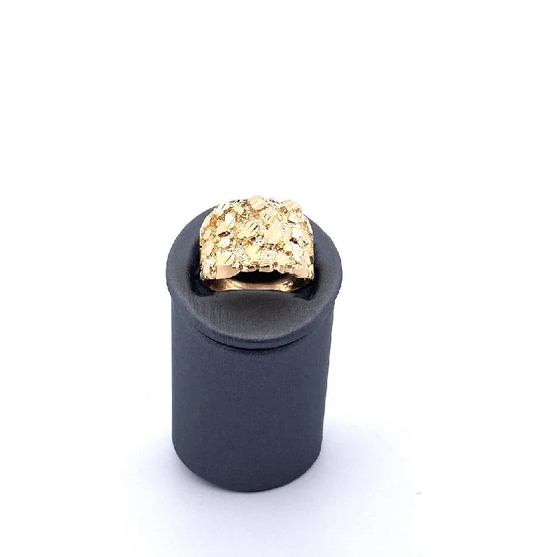 Wedding ring for women-10K Gold Nugget Ring