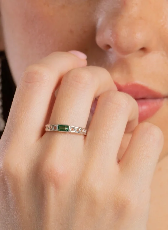 Personalized ring for women-Zircon (0101-Green) Ring