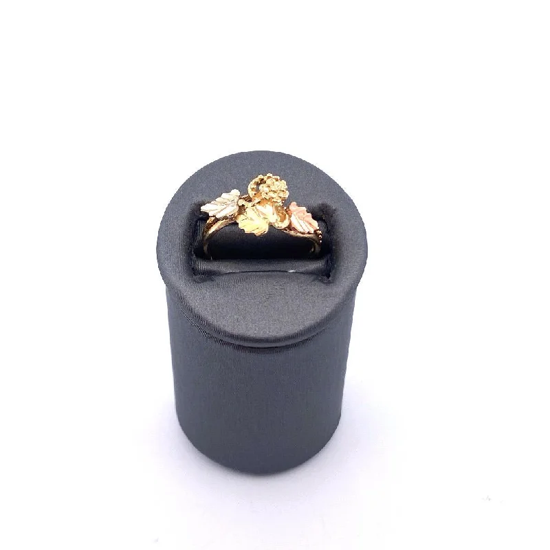 Statement ring for women-10K Gold Custom Flower Ring