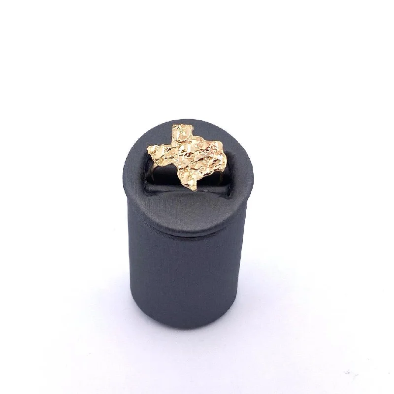 Geometric ring for women-10K Gold Texas Ring