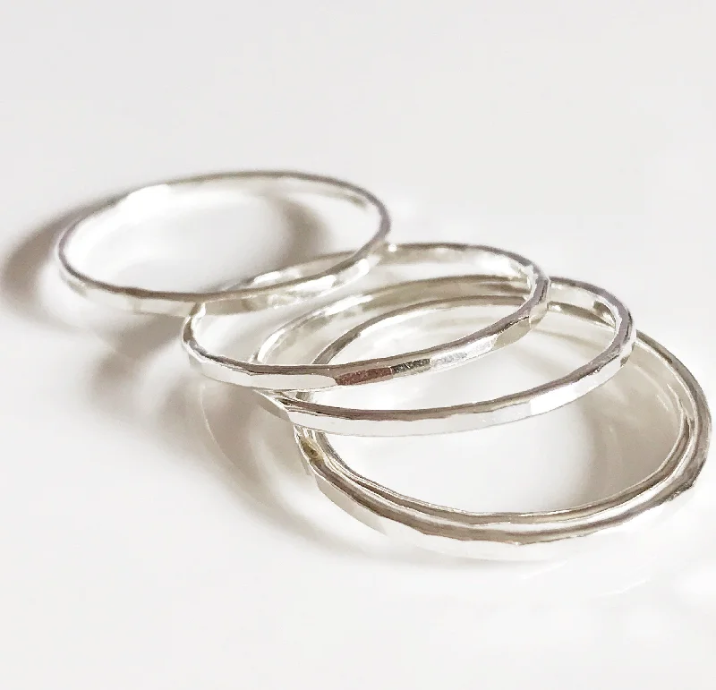 Stackable ring for women-Clara ring set - 5 rings set  (R125)