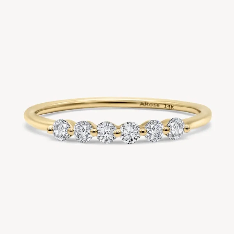 Anniversary ring for women-Brilliant Floating Diamond Ring