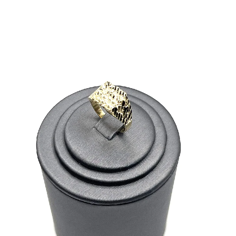 Gothic ring for women-10KT NUGGET RING