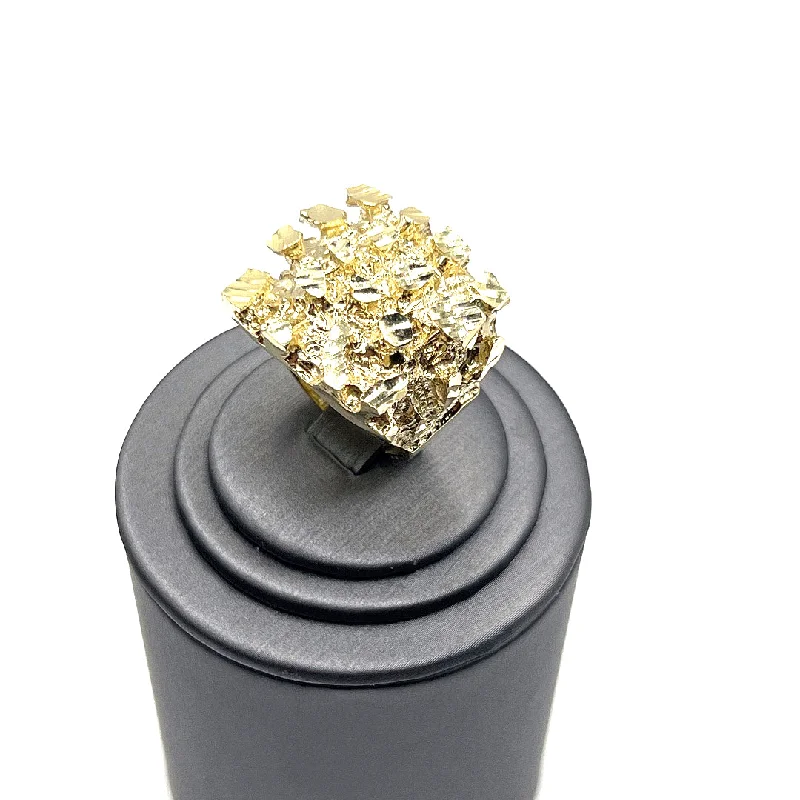 Birthstone ring for women-10KT NUGGET RING