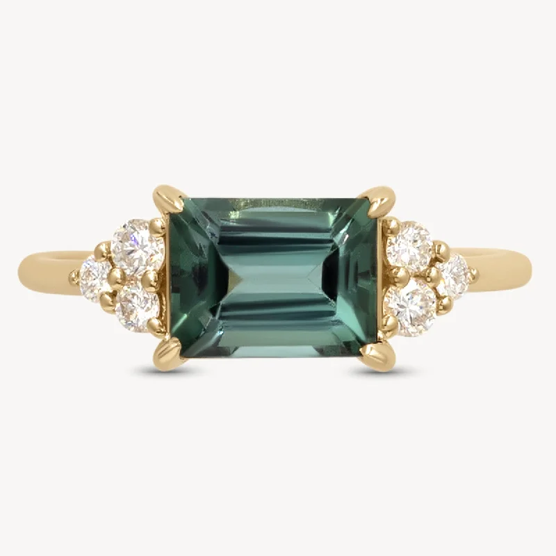 Unique gemstone ring for women-The Evergreen Ring