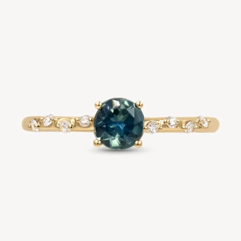 Cluster ring for women-Starry Ocean Blues Ring